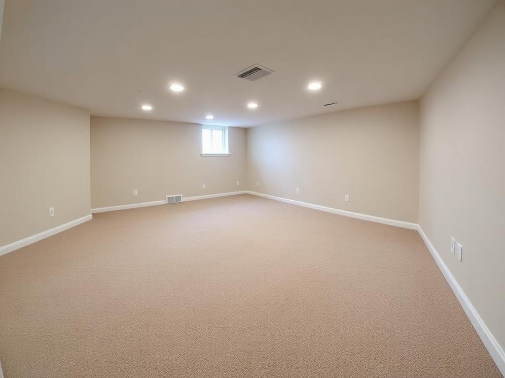 Basement Family Room virtual staging